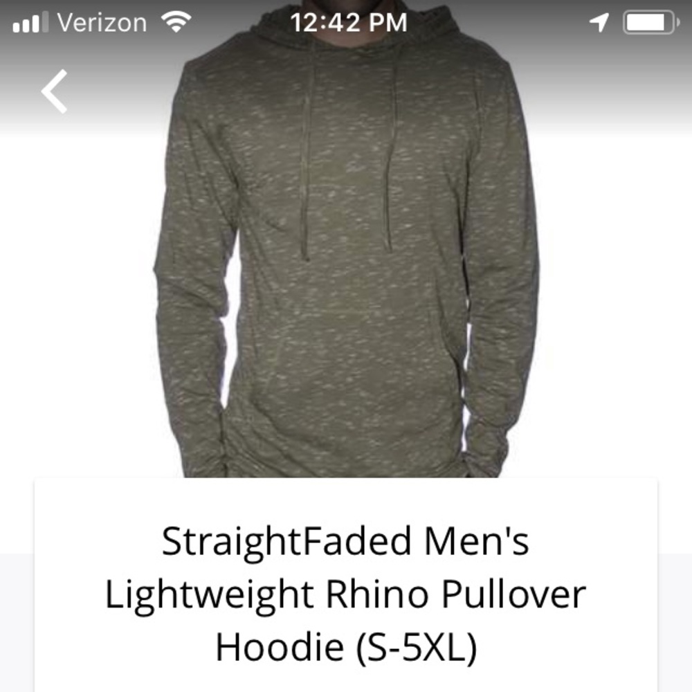 Mens lightweight hoodie